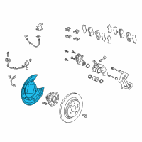 OEM Acura TLX Splash Guard, Rear Diagram - 43253-TZ3-A50