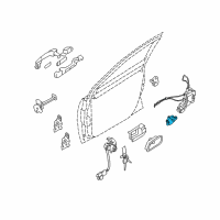 OEM 2009 Kia Rio5 Front Door Actuator Assembly Left Diagram - 957351G020