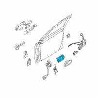 OEM 2010 Hyundai Accent Interior Door Handle Assembly, Right Diagram - 82620-1E030-WK