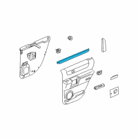 OEM 2009 Hummer H2 Belt Weatherstrip Diagram - 15173637