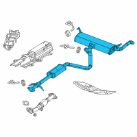 OEM 2013 Dodge Dart Exhaust Muffler And Tailpipe Diagram - 68102171AD