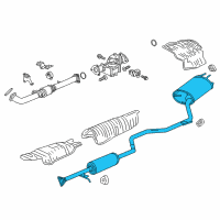 OEM 2017 Honda Accord Silencer Complete, Exhuast Diagram - 18307-T3W-A52