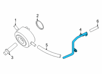 OEM 2021 Nissan Frontier Pipe-Water, Oil Cooler Diagram - 14053-9BT0A