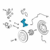 OEM Cadillac CT6 Caliper Support Diagram - 84273805