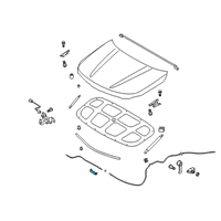 OEM Kia Telluride Bracket-Hood Release Diagram - 64158J9000