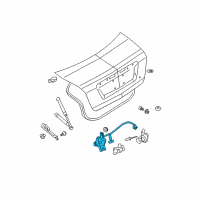 OEM Lincoln Lock Assembly Diagram - AE5Z-5443200-A