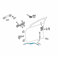 OEM Lexus Cable Assembly, Front Door Diagram - 69710-0E070