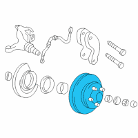 OEM Pontiac Firebird Front Brake Rotor Assembly Diagram - 18060242