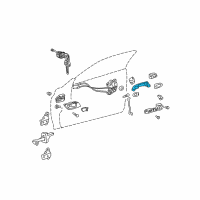 OEM 2004 Toyota Solara Handle, Outside Diagram - 69211-AA020-C0