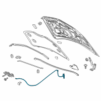 OEM 2013 Chevrolet Volt Release Cable Diagram - 23229659