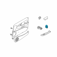 OEM Infiniti QX4 Assist Power Window Switch Assembly Diagram - 25411-0V000