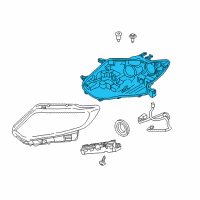 OEM Nissan Housing Assy-Headlamp, Lh Diagram - 26075-6FL5A