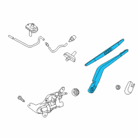 OEM Nissan Versa Note Rear Window Wiper Arm Assembly Diagram - 28780-3WC0A