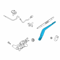 OEM 2017 Nissan Versa Note Rear Window Wiper Arm Assembly Diagram - 28781-3WC0A