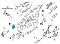 OEM 2019 Hyundai Veloster Hinge Assembly-Front Door, LH Diagram - 79310-2V000