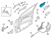 OEM Hyundai Tucson HANDLE ASSY-DOOR INSIDE, RH Diagram - 82620-CW000-LS5