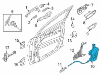 OEM Hyundai Santa Cruz LATCH ASSY-FRONT DOOR, LH Diagram - 81310-K5000