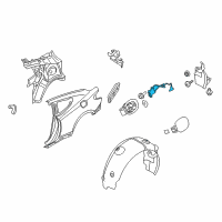 OEM 2012 Hyundai Genesis Coupe Opener Assembly-Fuel Filler Door Diagram - 81590-2M000