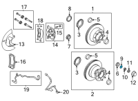 OEM 2003 Ford Ranger Outer Bearing Washer Diagram - E7TZ-1195-A