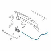 OEM 2009 Ford E-350 Super Duty Release Cable Diagram - 8C2Z-16916-A