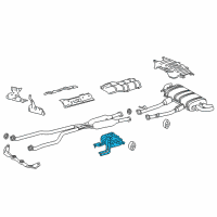 OEM Lexus LC500 Bracket, Exhaust Pipe Diagram - 17573-38072