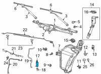 OEM 2019 Jeep Wrangler Pump-Washer, Windshield Diagram - 68397064AA