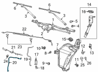 OEM Jeep Wrangler WINDSHIELD WASHER Diagram - 68465694AA