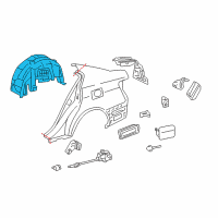 OEM 2007 Lexus GS450h Liner, Rear Wheel House, RH Diagram - 65637-30050