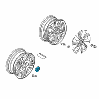 OEM 2018 Honda Clarity Cap Assy., Wheel (Center) Diagram - 08W18-TRT-10007