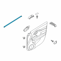 OEM 2017 Kia Soul WEATHERSTRIP-Front Door Belt Inside Diagram - 82241B2000