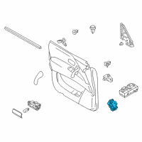 OEM 2019 Infiniti QX80 Left Power Seat Memory Switch Assembly Diagram - 25491-EH10B