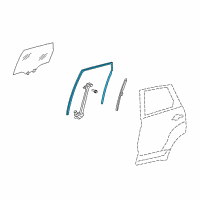 OEM Acura RDX Channel, Right Rear Door Run Diagram - 72735-STK-A01