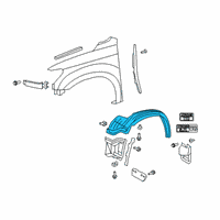 OEM Toyota Fender Liner Diagram - 53808-0C011