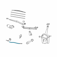 OEM 2003 Toyota Corolla Washer Hose Diagram - 90068-33030