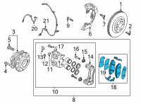 OEM Kia Carnival Pad Kit-Front Disc B Diagram - 58101R0A00