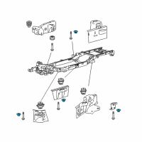 OEM 2016 Ford F-150 Mount Bolt Nut Diagram - -W713760-S440