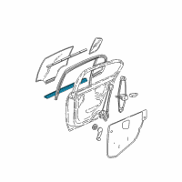 OEM 2004 Chevrolet Classic Sealing Strip Asm-Rear Side Door Window Inner Diagram - 22605162