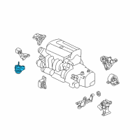 OEM 2009 Honda Element Rubber, Engine Side Mounting Diagram - 50821-SCV-A03