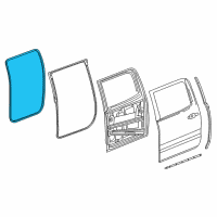 OEM 2017 Chevrolet Suburban Weatherstrip On Body Diagram - 23255368