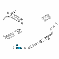 OEM 2016 Kia Forte Koup Front Muffler Assembly Diagram - 28610A7490