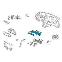 OEM 2008 Honda Accord Control Assy., Heater *NH693L* (GUN METALLIC) Diagram - 79500-TA0-A03ZA