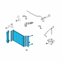 OEM 2013 Toyota Matrix Radiator Assembly Diagram - 16410-0T042