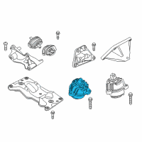 OEM 2018 BMW M6 Gran Coupe Engine Mount Right Diagram - 22-11-6-851-264