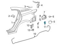 OEM 2022 Nissan Sentra Lock & Rod Assy-Fuel Filler Lid Opener Diagram - 78827-6LB0A