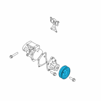 OEM Hyundai Sonata Pulley-Water Pump Diagram - 25129-2G600