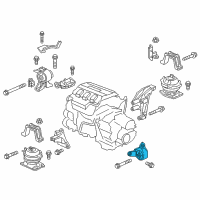 OEM 2015 Honda Odyssey Rubber Assy., Transmission Mounting Diagram - 50850-TK8-A01
