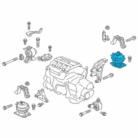 OEM 2015 Honda Odyssey Rubber Assy., RR. Engine Mounting (ACM) Diagram - 50810-TK8-A01
