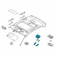 OEM 2016 Kia Rio Lamp Assembly-OVERHEADEAD Console Diagram - 928101W000HCS