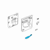 OEM 2007 Chevrolet Silverado 2500 HD Classic Armrest Asm-Rear Side Door *Neutral Medium Diagram - 15062480