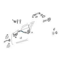 OEM 2008 Lexus IS250 Cable Assy, Front Door Lock Remote Control Diagram - 69710-53040